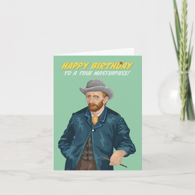 Vincent Van Gogh Masterpiece Birthday Card (Front)