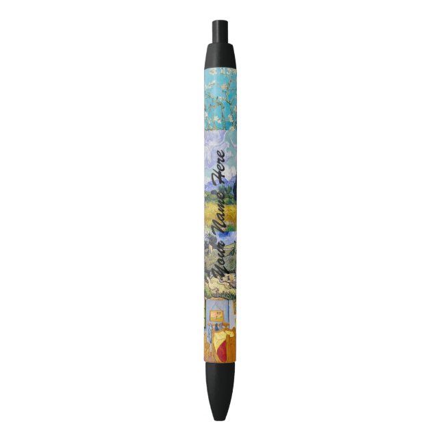 Vincent Van Gogh - Masterpieces Grid Black Ink Pen (Front Vertical)