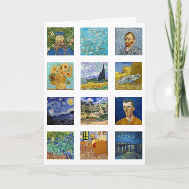Vincent Van Gogh - Masterpieces Grid Card (Front)