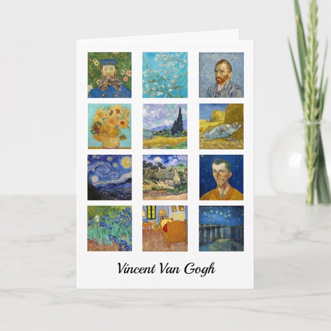 Vincent Van Gogh - Masterpieces Grid Card (Front)