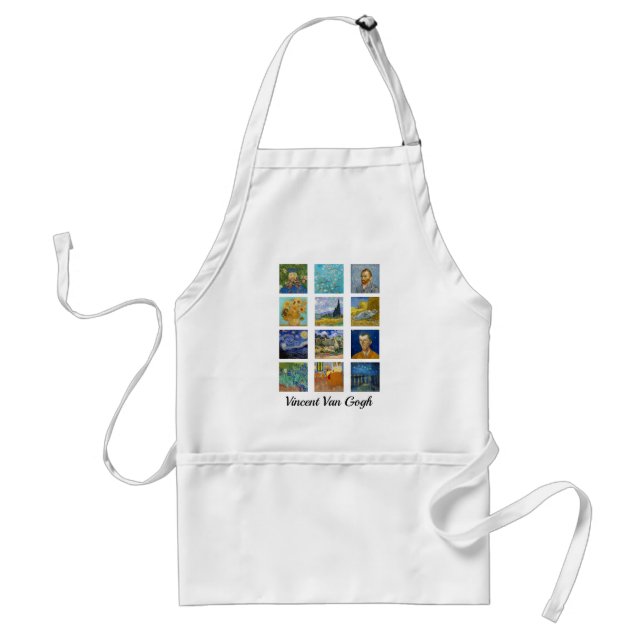 Vincent Van Gogh - Masterpieces Grid Standard Apron (Front)
