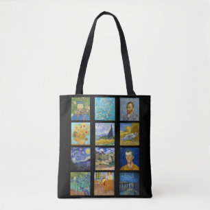 Vincent Van Gogh - Masterpieces Grid Tote Bag