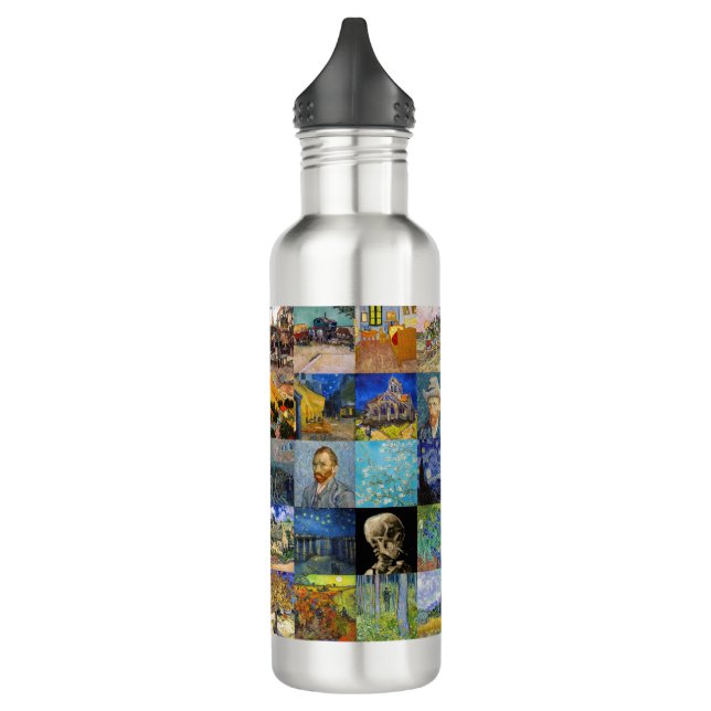 Vincent van Gogh - Masterpieces Mosaic Patchwork 710 Ml Water Bottle (Left)