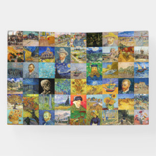 Vincent van Gogh - Masterpieces Mosaic Patchwork Banner