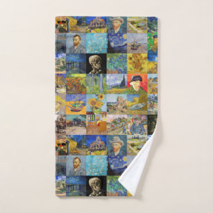 Vincent van Gogh - Masterpieces Mosaic Patchwork Bath Towel Set