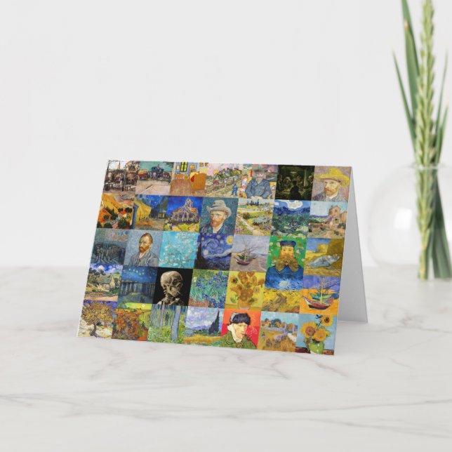Vincent van Gogh - Masterpieces Mosaic Patchwork Card (Front)