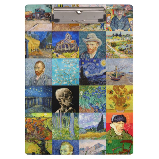 Vincent van Gogh - Masterpieces Mosaic Patchwork Clipboard (Front)