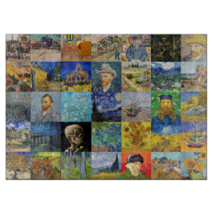 Vincent van Gogh - Masterpieces Mosaic Patchwork Cutting Board