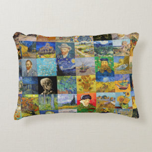 Vincent van Gogh - Masterpieces Mosaic Patchwork Decorative Cushion