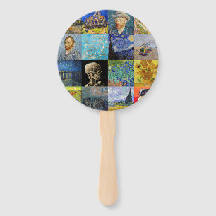 Vincent van Gogh - Masterpieces Mosaic Patchwork Hand Fan