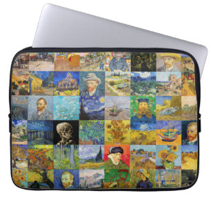 Vincent van Gogh - Masterpieces Mosaic Patchwork Laptop Sleeve