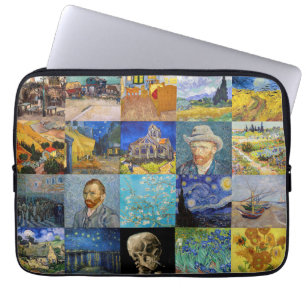 Vincent van Gogh - Masterpieces Mosaic Patchwork Laptop Sleeve
