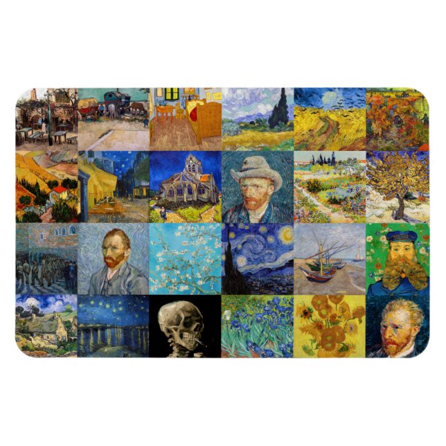 Vincent van Gogh - Masterpieces Mosaic Patchwork Magnet (Horizontal)