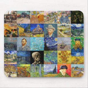 Vincent van Gogh - Masterpieces Mosaic Patchwork Mouse Pad