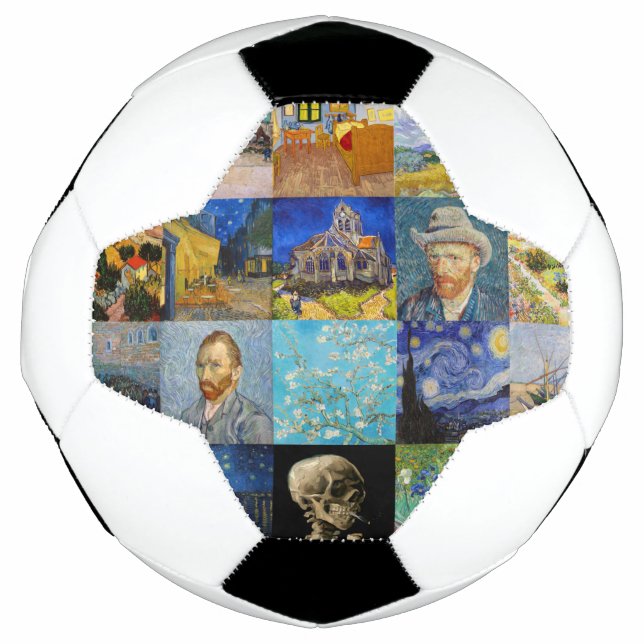 Vincent van Gogh - Masterpieces Mosaic Patchwork Soccer Ball (Front)