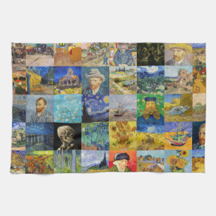 Vincent van Gogh - Masterpieces Mosaic Patchwork Tea Towel