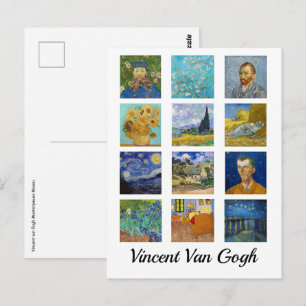 Vincent Van Gogh - Masterpieces Mosaic Postcard