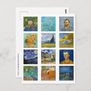 Vincent Van Gogh - Masterpieces Mosaic Postcard