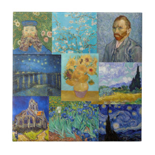 Vincent Van Gogh - Masterpieces Patchwork Ceramic Tile