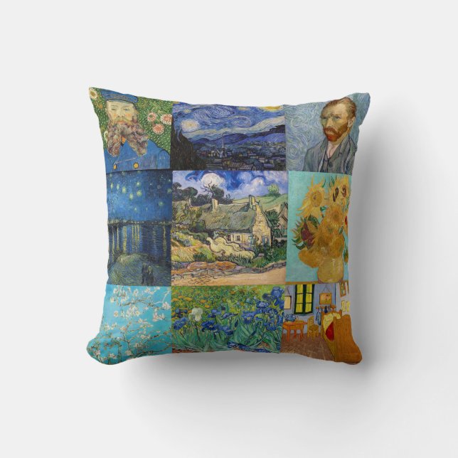 Vincent Van Gogh - Masterpieces Patchwork Cushion (Front)