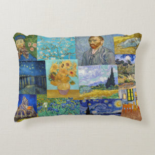 Vincent Van Gogh - Masterpieces Patchwork Decorative Cushion