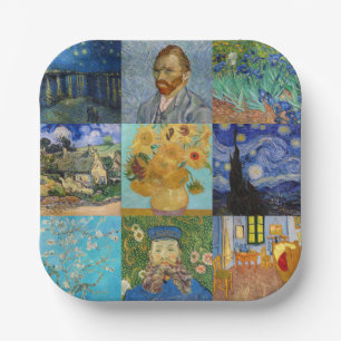 Vincent Van Gogh - Masterpieces Patchwork Paper Plate