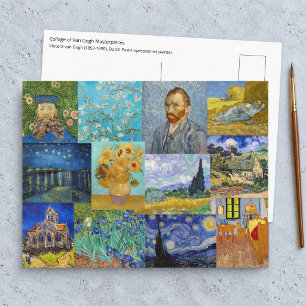 Vincent Van Gogh - Masterpieces Patchwork Postcard