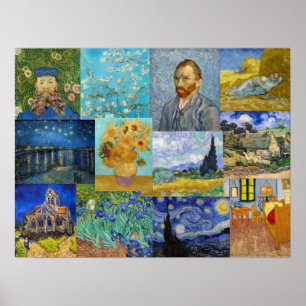 Vincent Van Gogh - Masterpieces Patchwork Poster