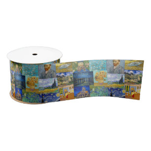 Vincent Van Gogh - Masterpieces Patchwork Satin Ribbon