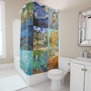 Vincent Van Gogh - Masterpieces Patchwork Shower Curtain