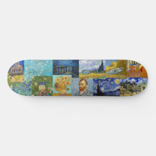 Vincent Van Gogh - Masterpieces Patchwork Skateboard