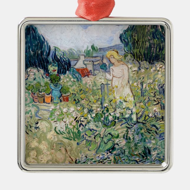 Vincent van Gogh - Miss Gachet in her Garden Metal Ornament (Front)