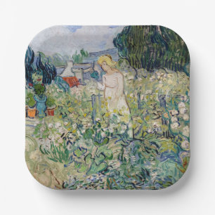 Vincent van Gogh - Miss Gachet in her Garden Paper Plate
