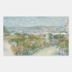 Vincent van Gogh - Montmartre: Behind the Moulin Rectangular Sticker