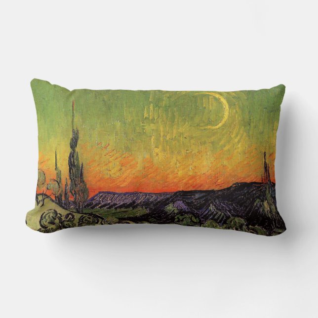 Vincent Van Gogh Moonlit Landscape Lumbar Cushion (Front)