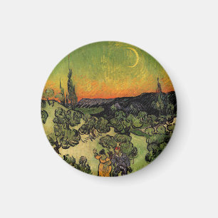 Vincent Van Gogh Moonlit Landscape Magnet