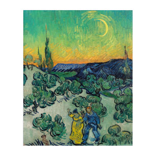 Vincent van Gogh - Moonlit Landscape with Couple Acrylic Print