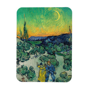 Vincent van Gogh - Moonlit Landscape with Couple Magnet