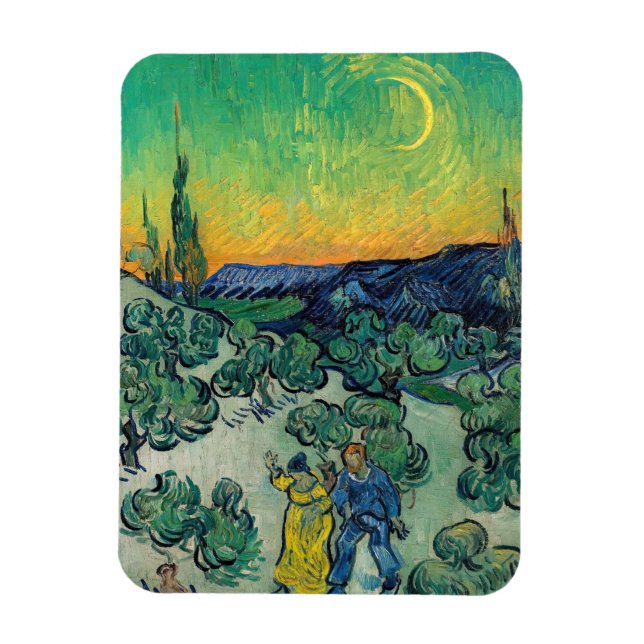 Vincent van Gogh - Moonlit Landscape with Couple Magnet (Vertical)