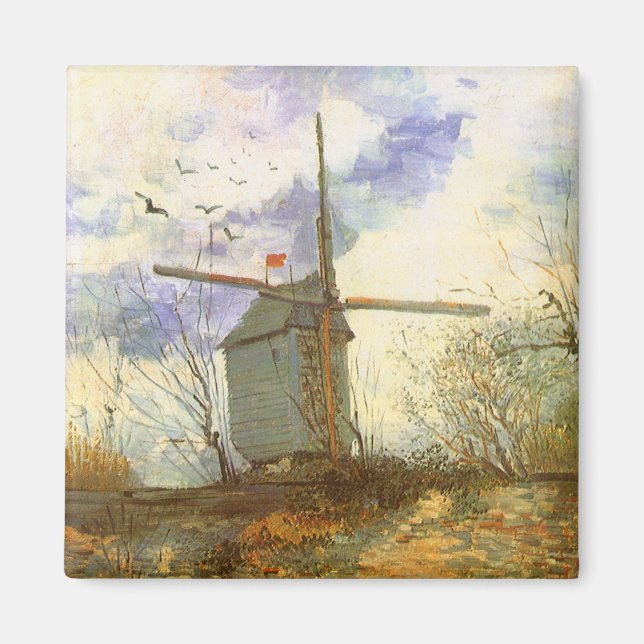 Vincent van Gogh - Moulin de la Galette, Windmill Magnet (Front)