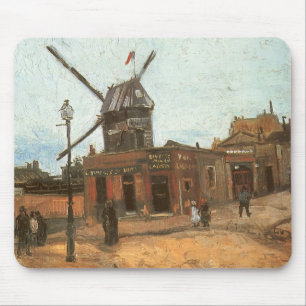 Vincent van Gogh - Moulin de la Galette, Windmill Mouse Pad