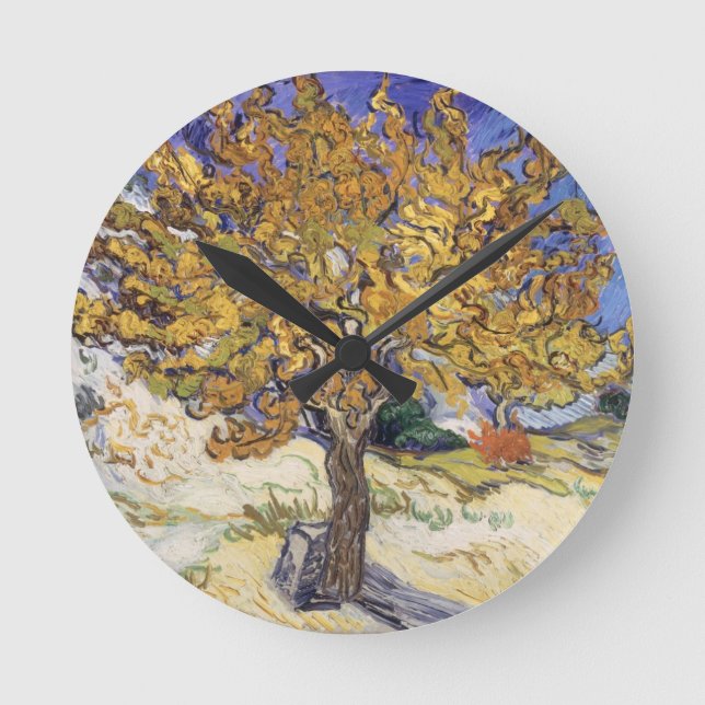 Vincent van Gogh | Mulberry Tree, 1889 Round Clock (Front)