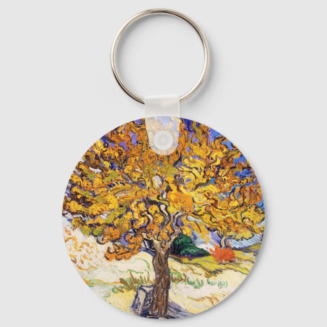 Vincent Van Gogh Mulberry Tree Fine Art Key Ring (Front)