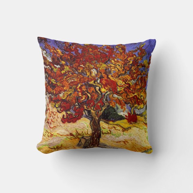 Vincent Van Gogh Mulberry Tree Fine Art Painting Cushion (Front)