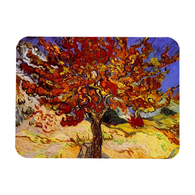 Vincent Van Gogh Mulberry Tree Fine Art Painting Magnet (Horizontal)