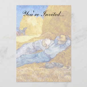 Vincent Van Gogh - Noon Rest From Work - Fine Art Invitation