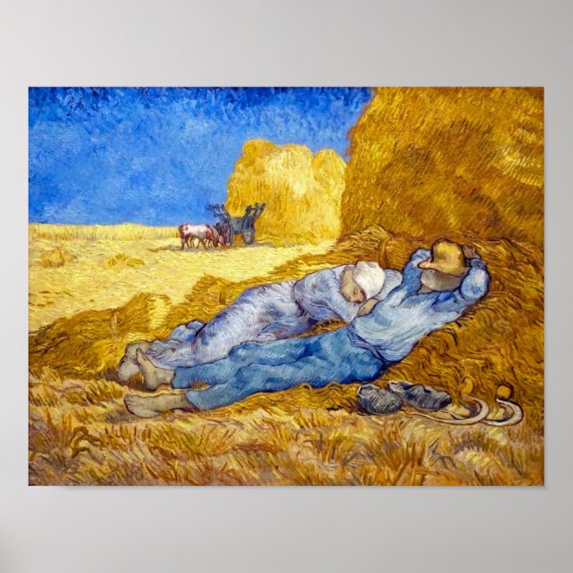 Vincent Van Gogh - Noon Rest From Work - Fine Art Poster (Front)