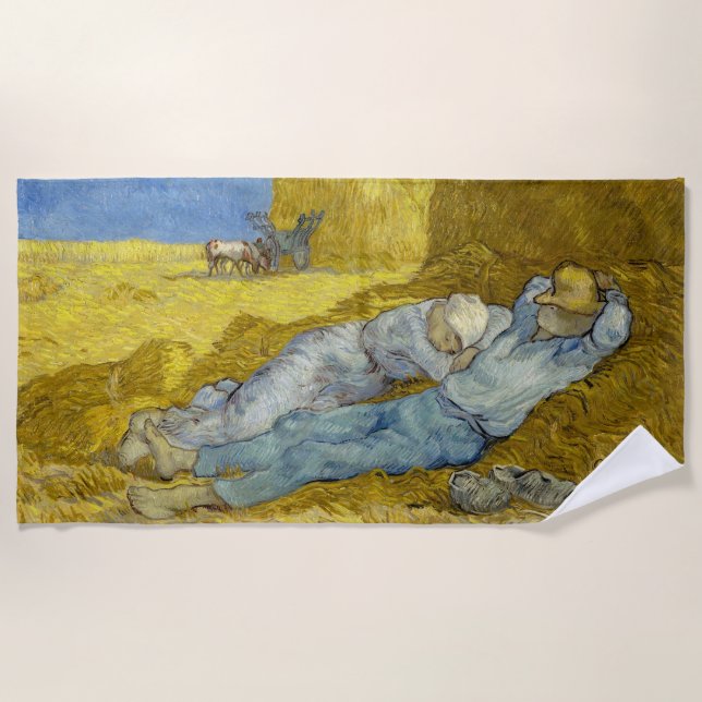 Vincent Van Gogh - Noon, Rest from work / Siesta Beach Towel (Front)
