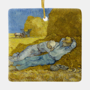 Vincent Van Gogh - Noon, Rest from work / Siesta Ceramic Ornament