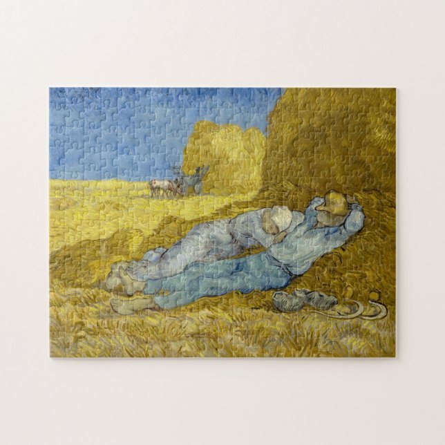 Vincent Van Gogh - Noon, Rest from work / Siesta Jigsaw Puzzle (Horizontal)